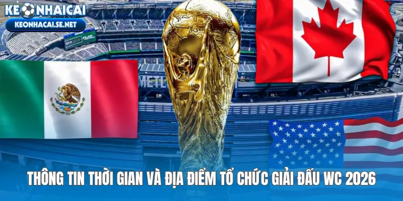 Thông tin thời gian và địa điểm tổ chức giải đấu WC 2026